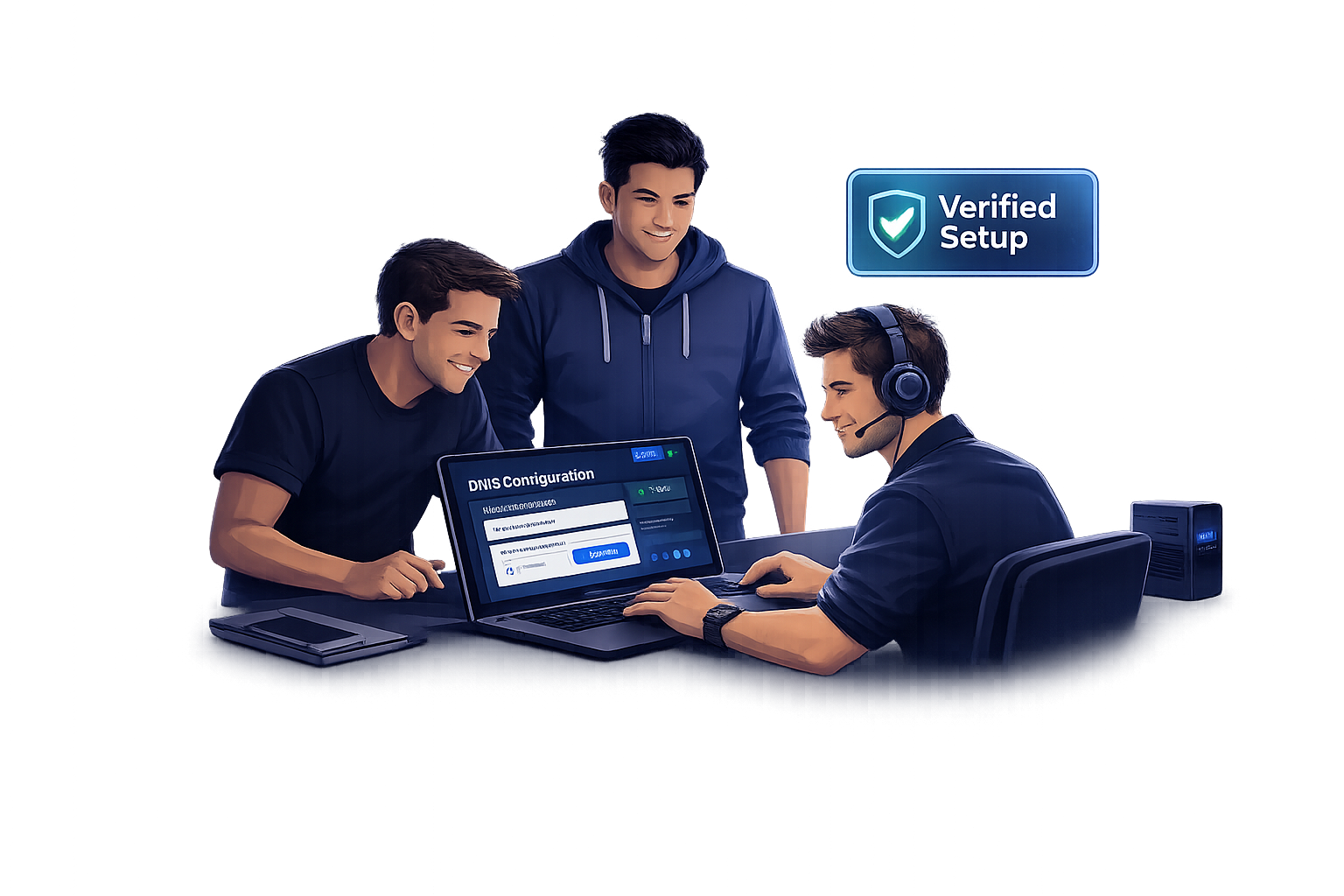 Onboarding support team illustration